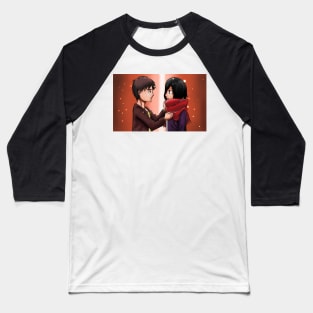 Young Eren & Mikasa Baseball T-Shirt